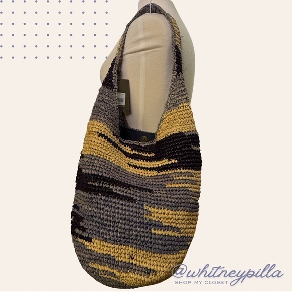 Tommy Bahama Handbags - Tommy Bahama Hobo woven bag neutral, dark blue, light grey Large travel tote NWT